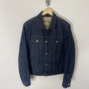 Gap 1969 Men M Sherpa Lined Jean Denim Jacket Blue EUC